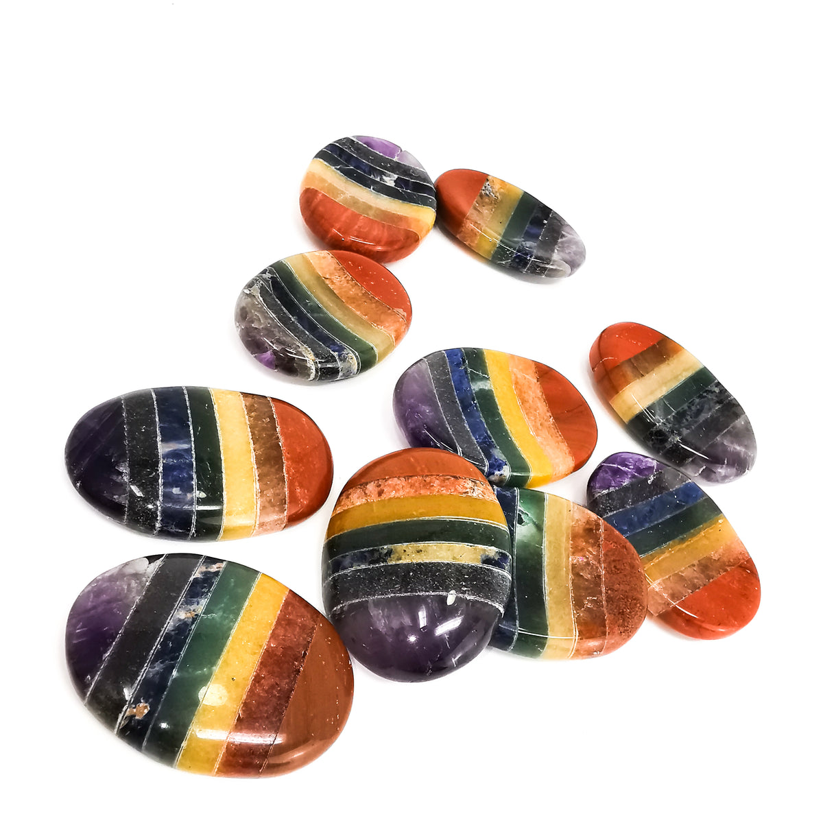 7 Chakra worry stone from India.
