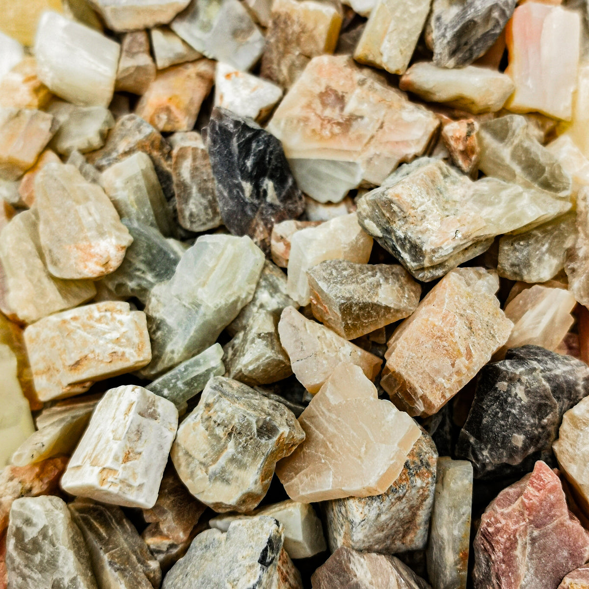 Moonstone specimen, a feldspar.