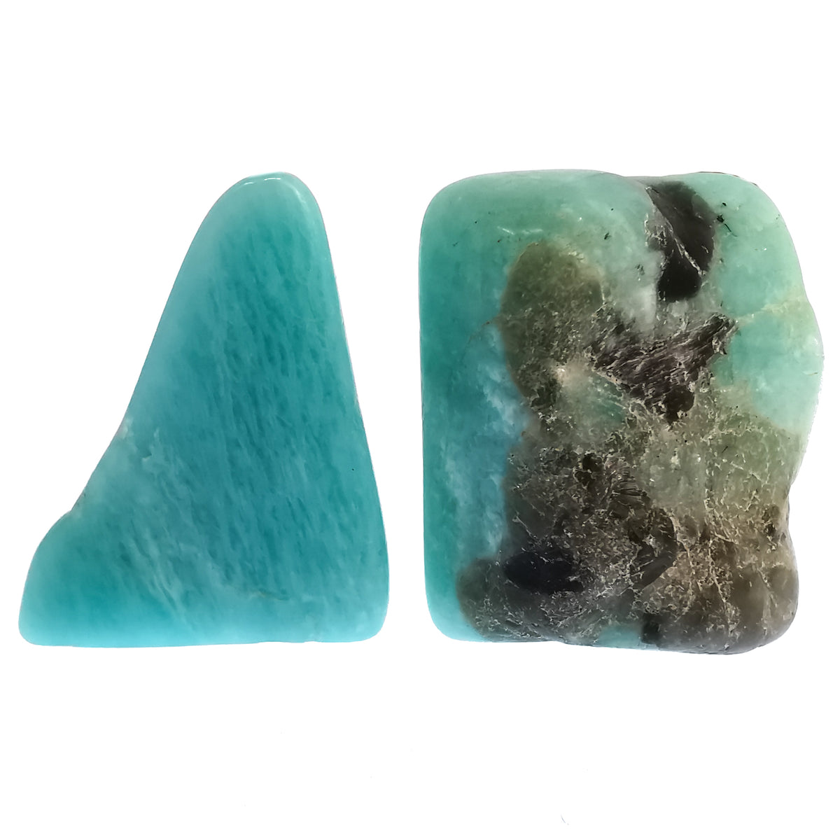 Amazonite tumble from Madagascar – two tumbles