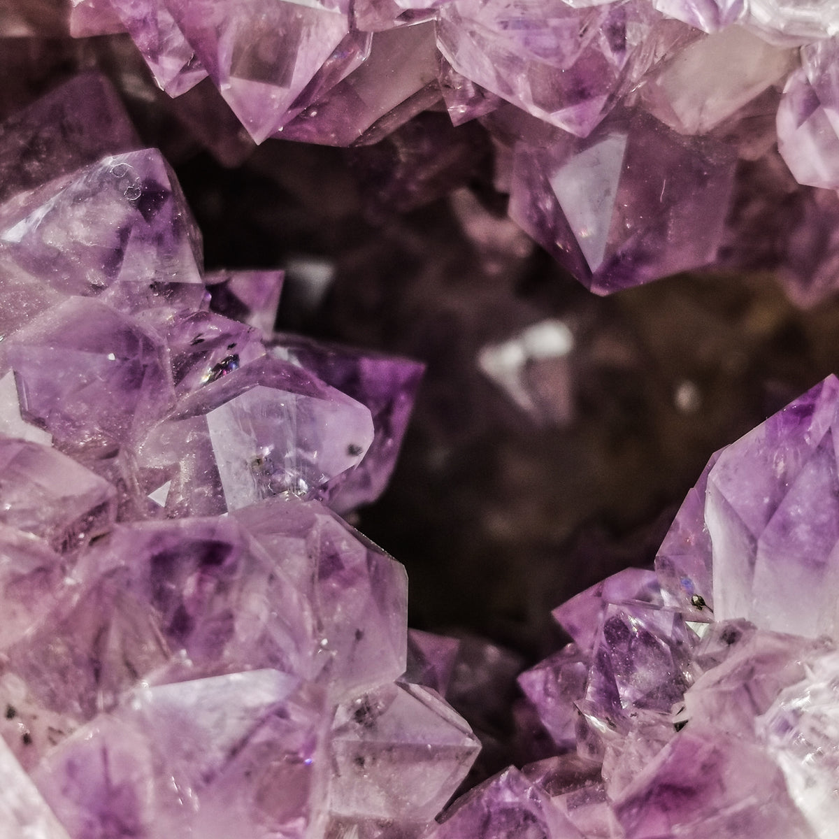 Amethyst Crystal sphere specimen, a variety of quartz, from Brazil.