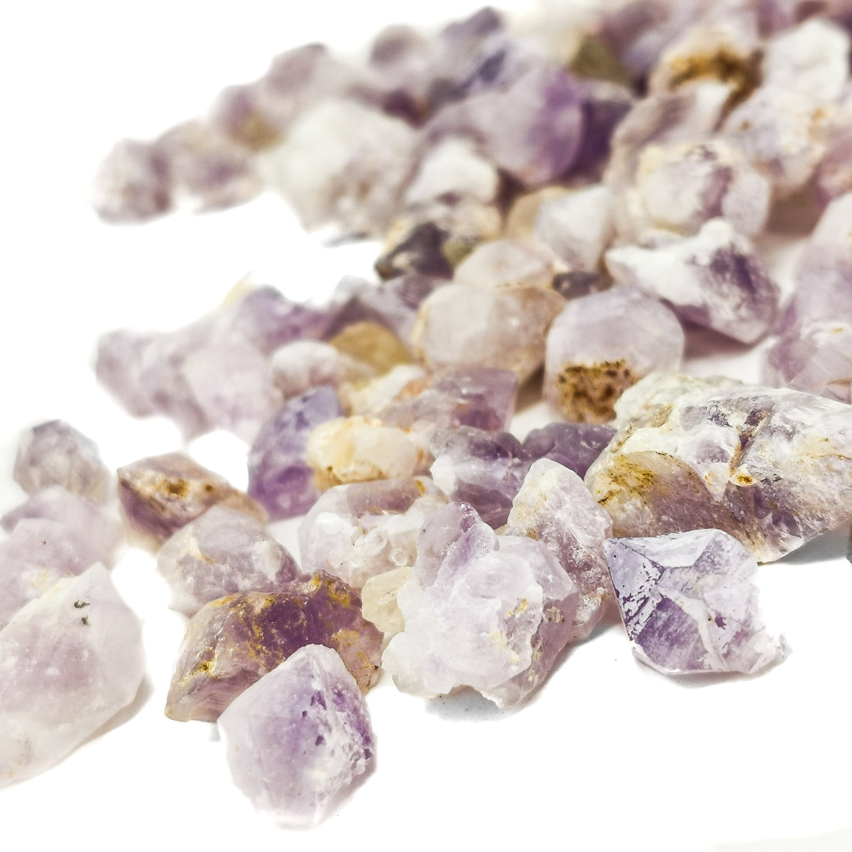 Amethyst Points specimen, a variety of quartz, from Madagascar.