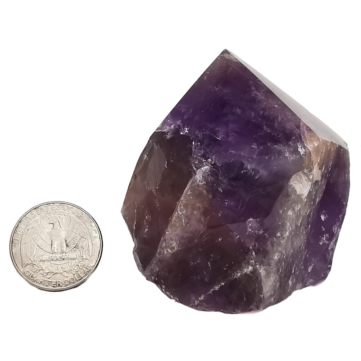 Amethyst power point, a variety of quartz, from Brazil.