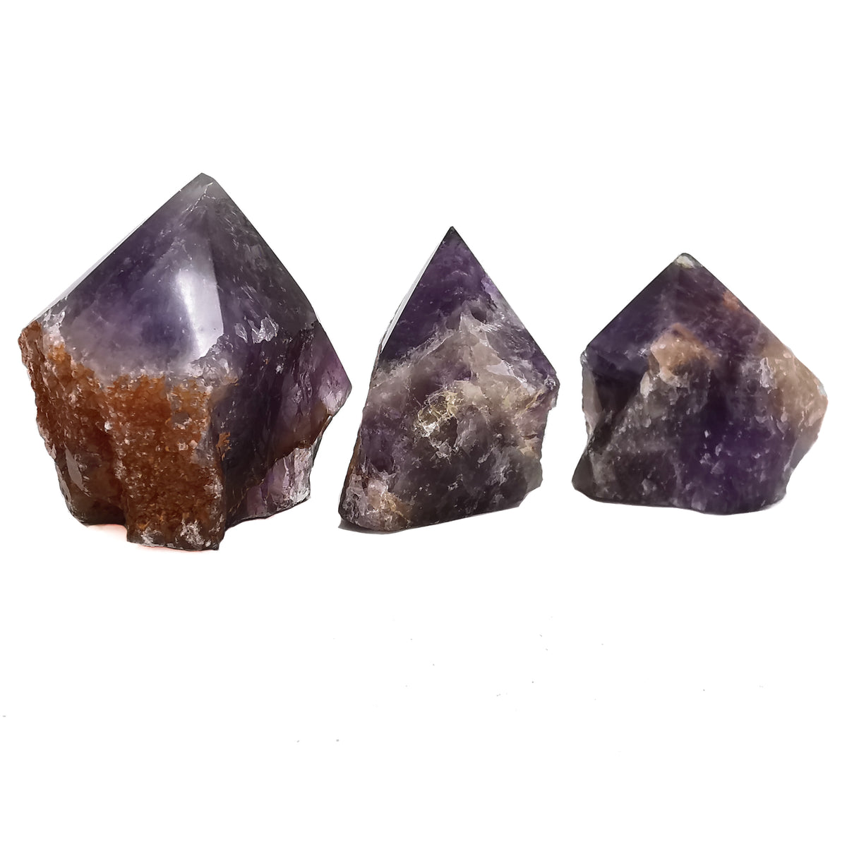 Amethyst power point, a variety of quartz, from Brazil.