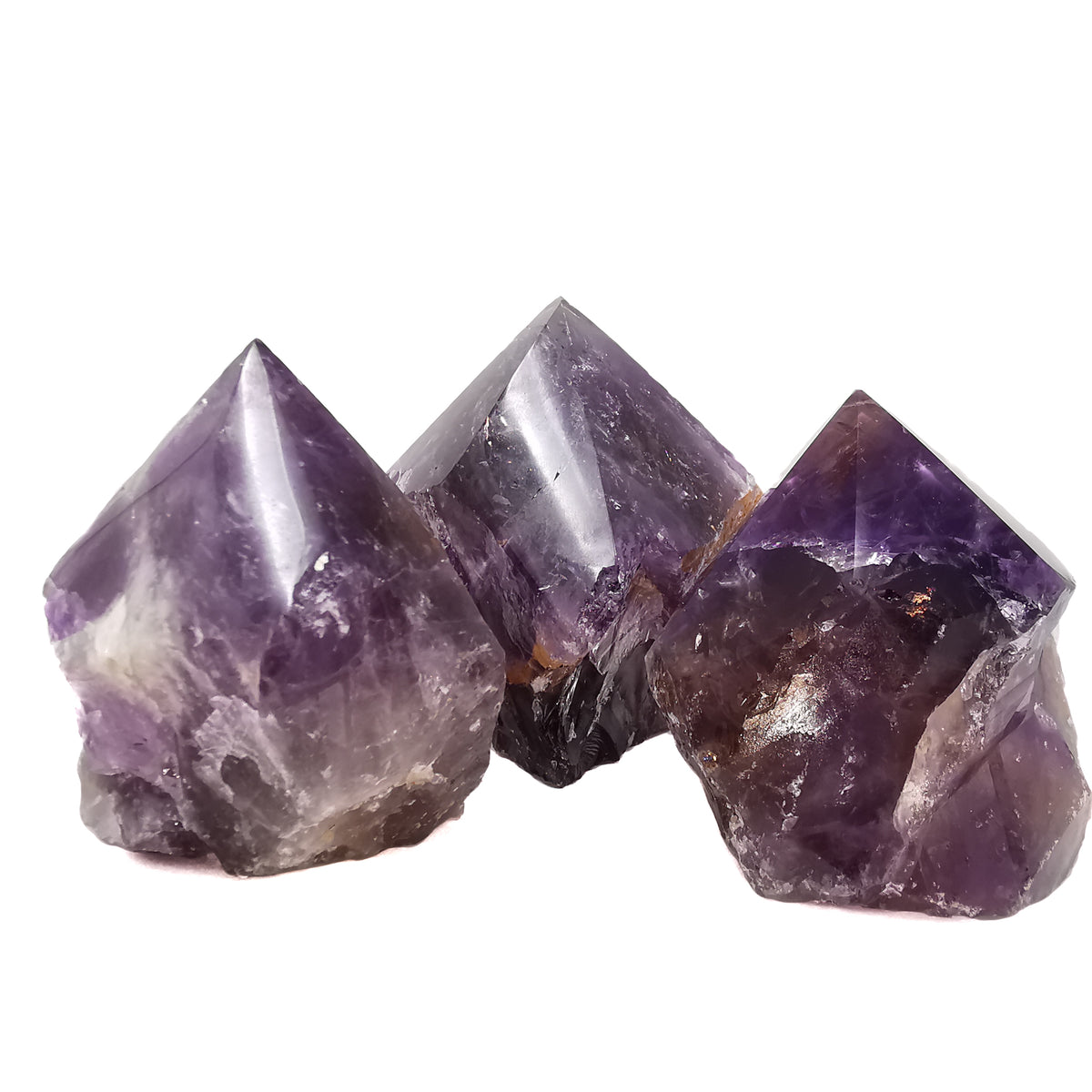 Amethyst power point, a variety of quartz, from Brazil.
