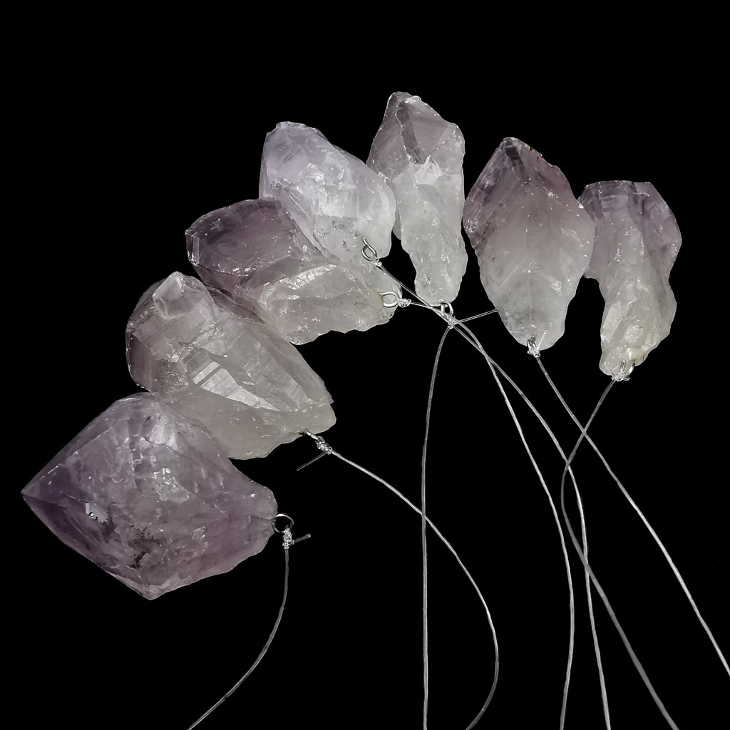 Amethyst wind chime, a variety of quartz, from Brazil.