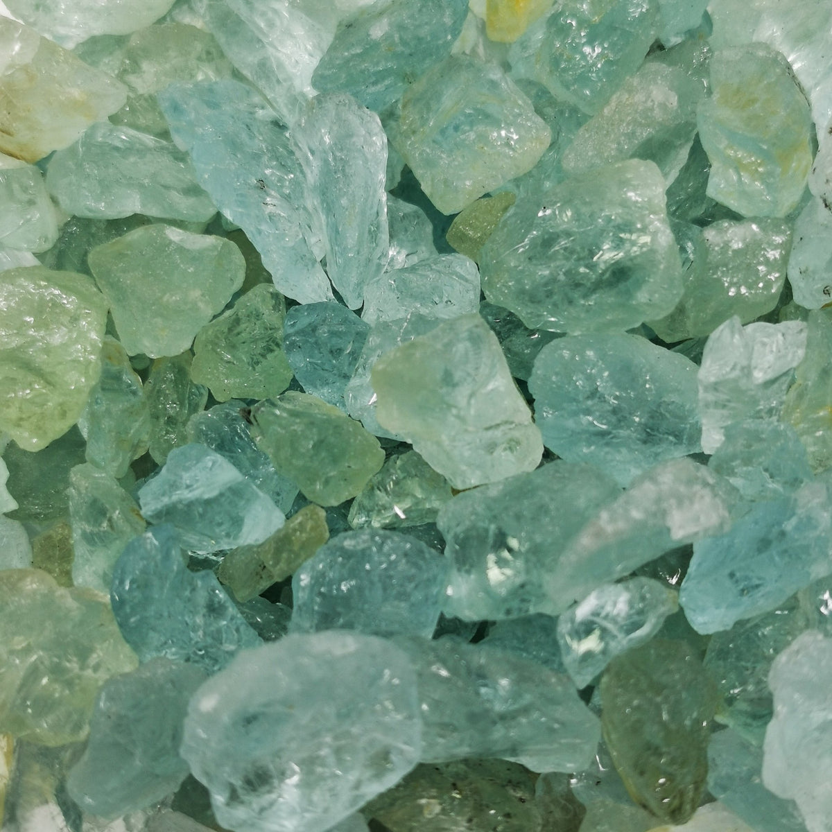 Aquamarine specimen, a variety of beryl, from Brazil.