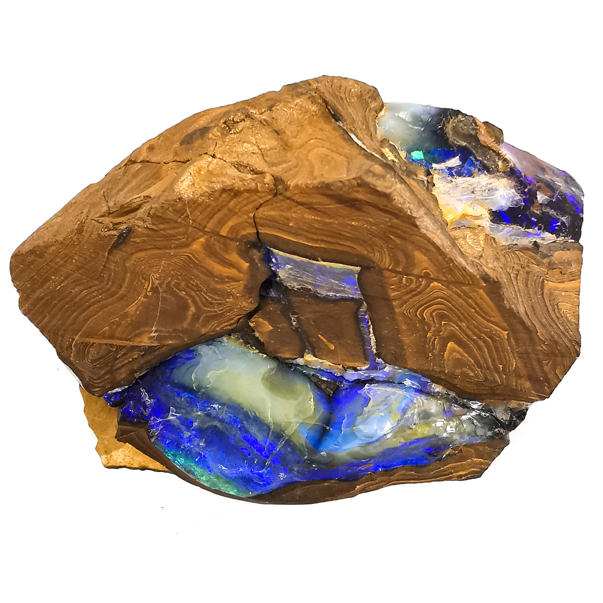Australia Boulder Opal Puzzle mineral specimen, hydrated silica, from Australia.