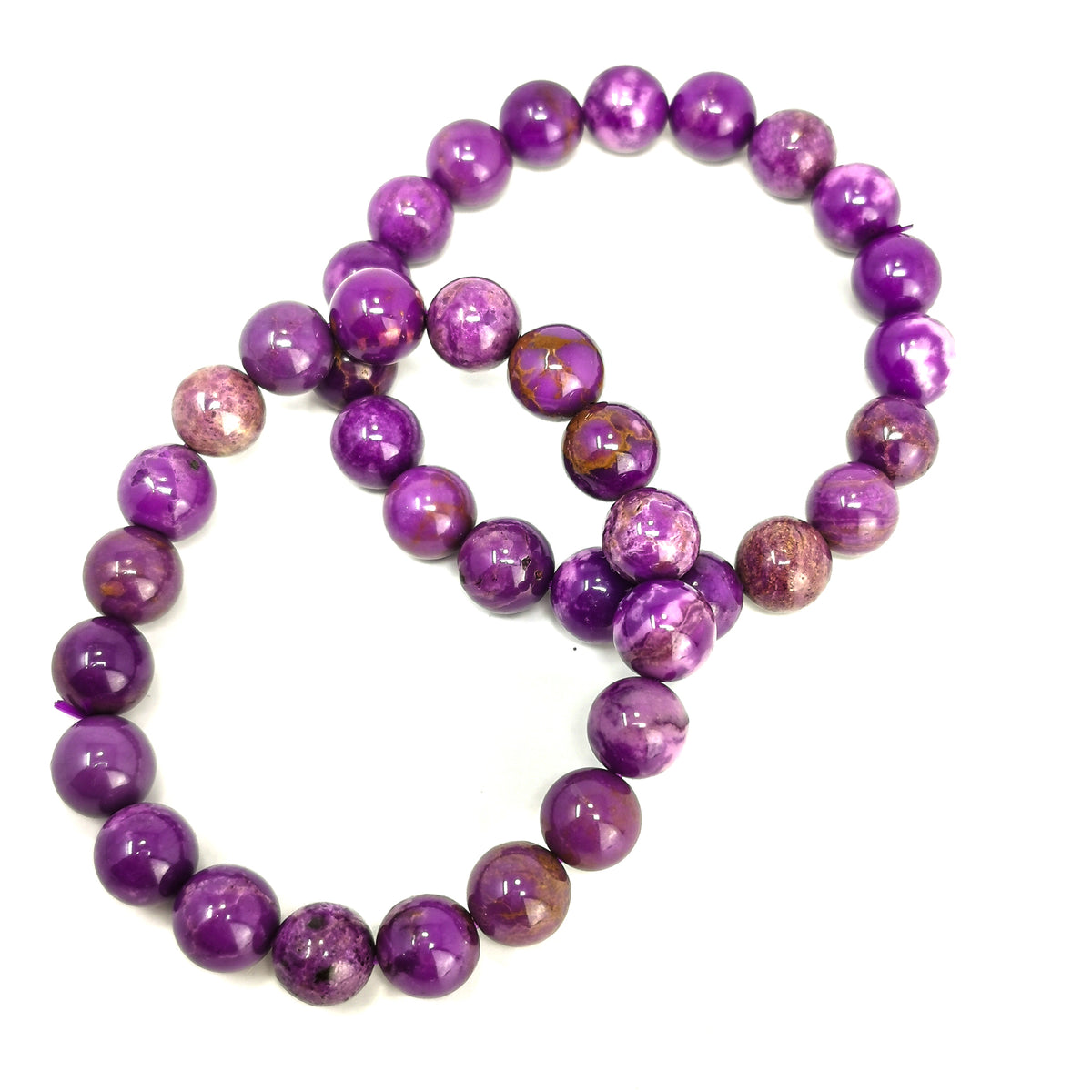 Phosphosiderite bead bracelet – two bracelets