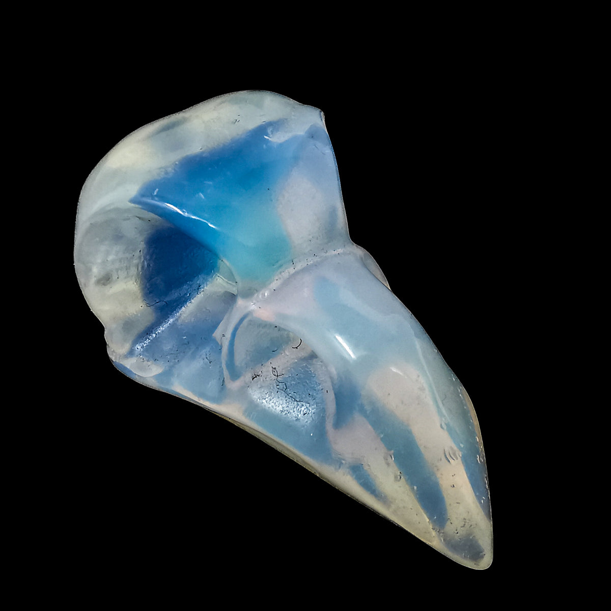 Bird skull carving – opalite skull