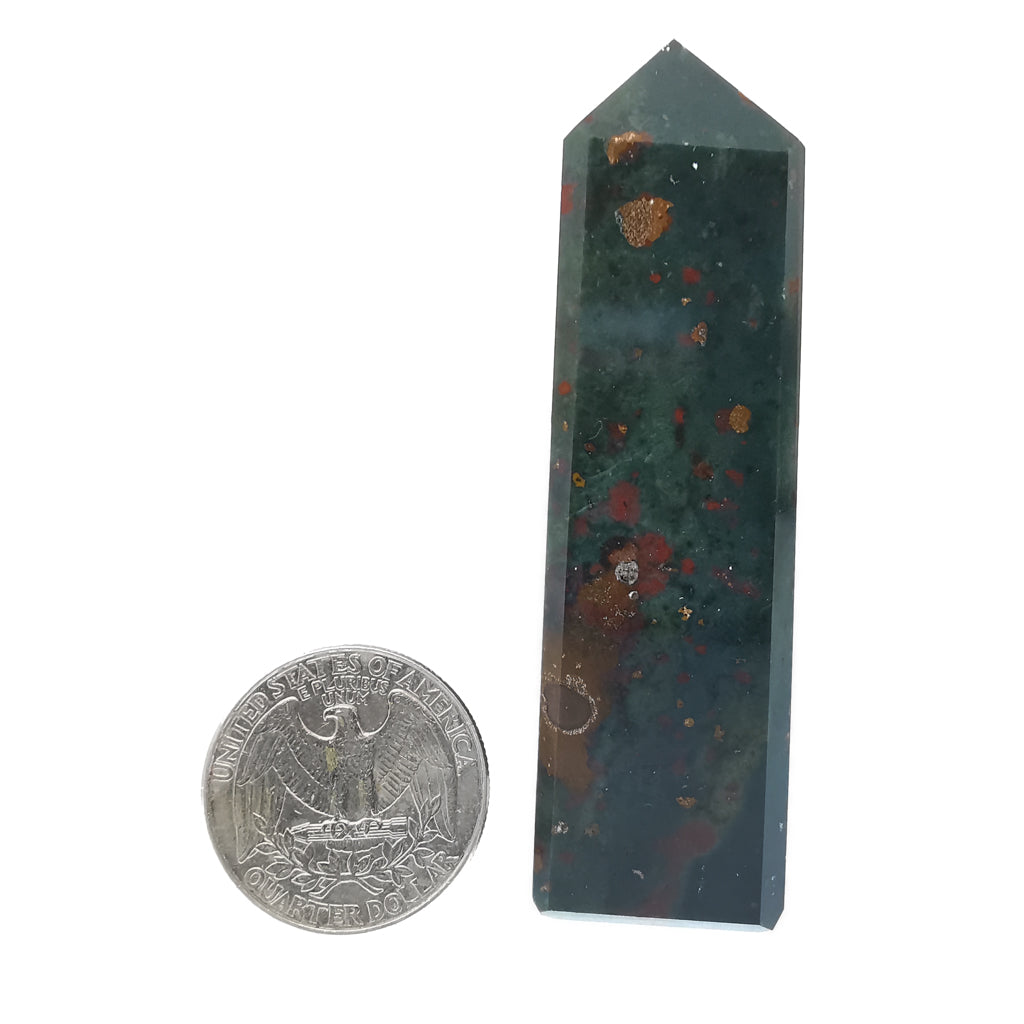 Bloodstone obelisk, a variety of chalcedony.