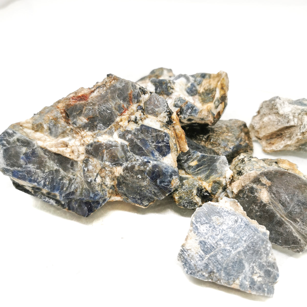 Blue Corundum rough from Blue Jay claim, British Columbia, Canada.