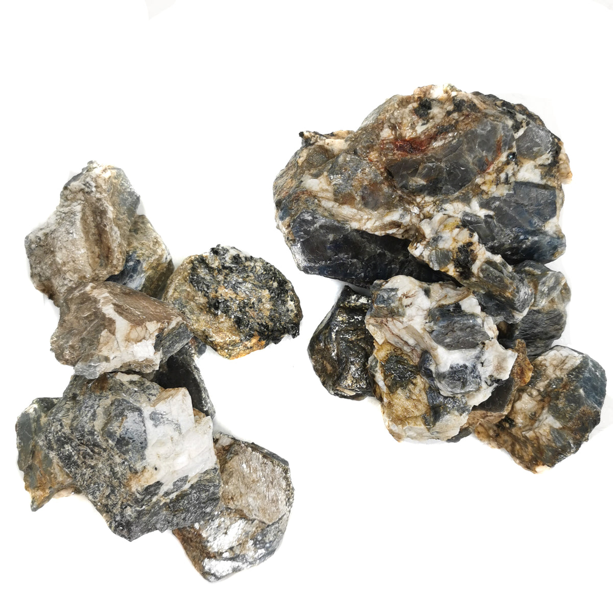 Blue Corundum rough from Blue Jay claim, British Columbia, Canada.