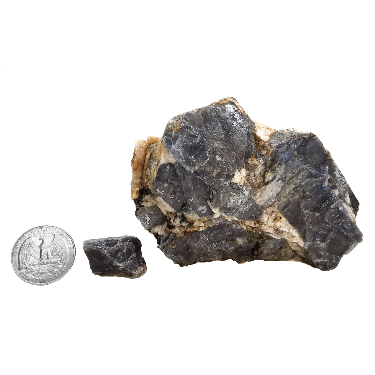 Blue Corundum rough from Blue Jay claim, British Columbia, Canada.