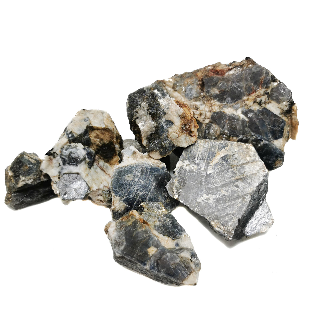 Blue Corundum rough from Blue Jay claim, British Columbia, Canada.