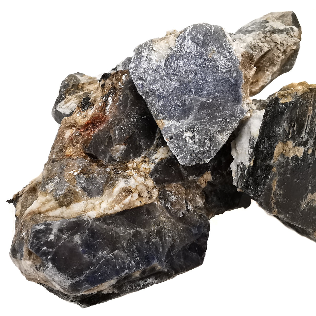 Blue Corundum rough from Blue Jay claim, British Columbia, Canada.