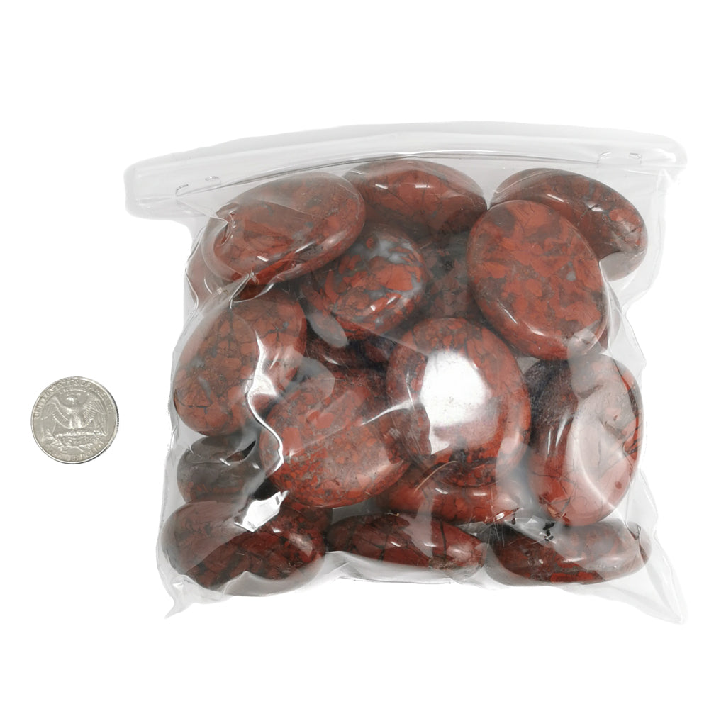 Brecciated Red Jasper mini palm stone.