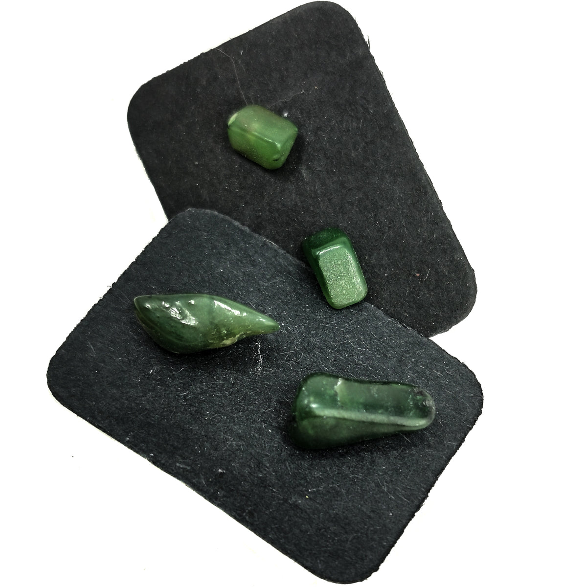 BC Jade Stud earrings in sterling 925 silver with BC Nephrite Jade.