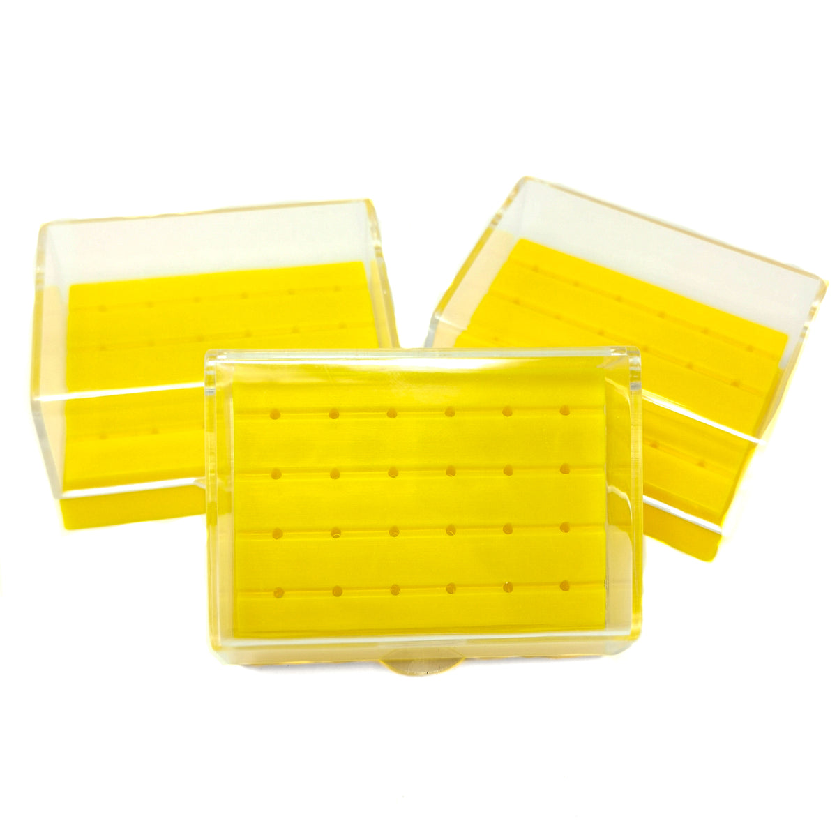 Dental Burr Holder 24 hole, made of plastic.