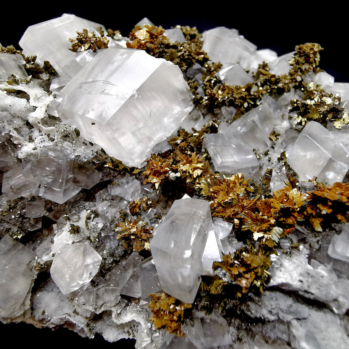 Calcite mineral specimen, calcium carbonate, from Linwood Mine, Buffalo, Iowa, USA.