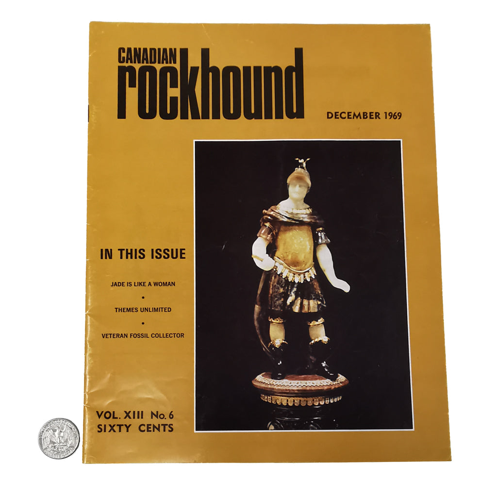 The Canadian Rockhound Magazine, made of paper.