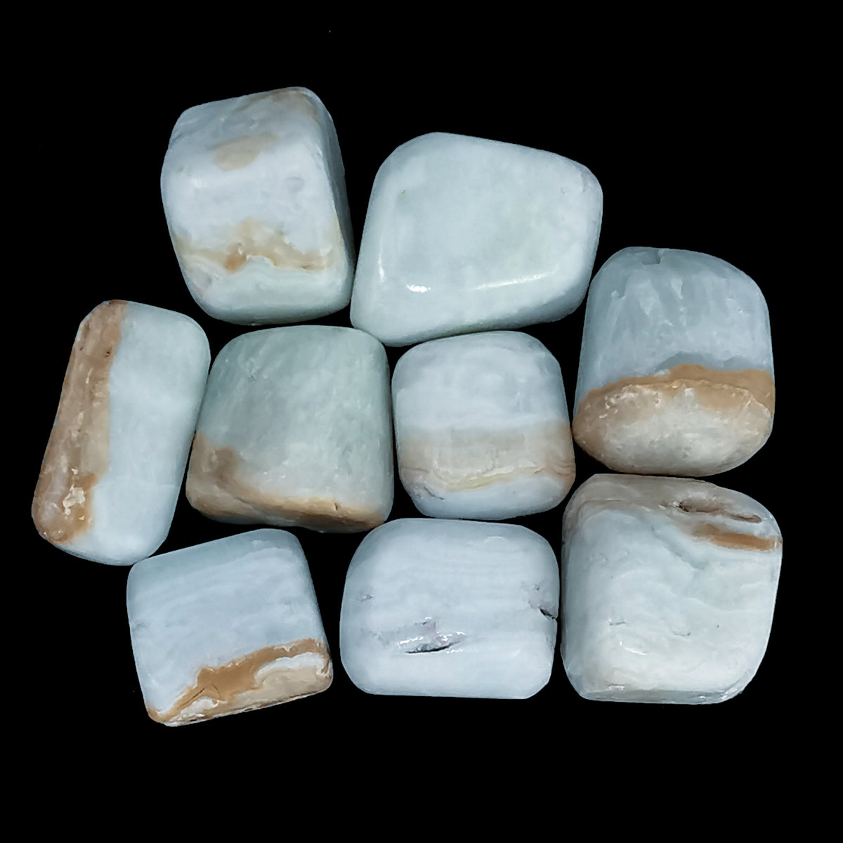 Caribbean Blue Calcite tumble.