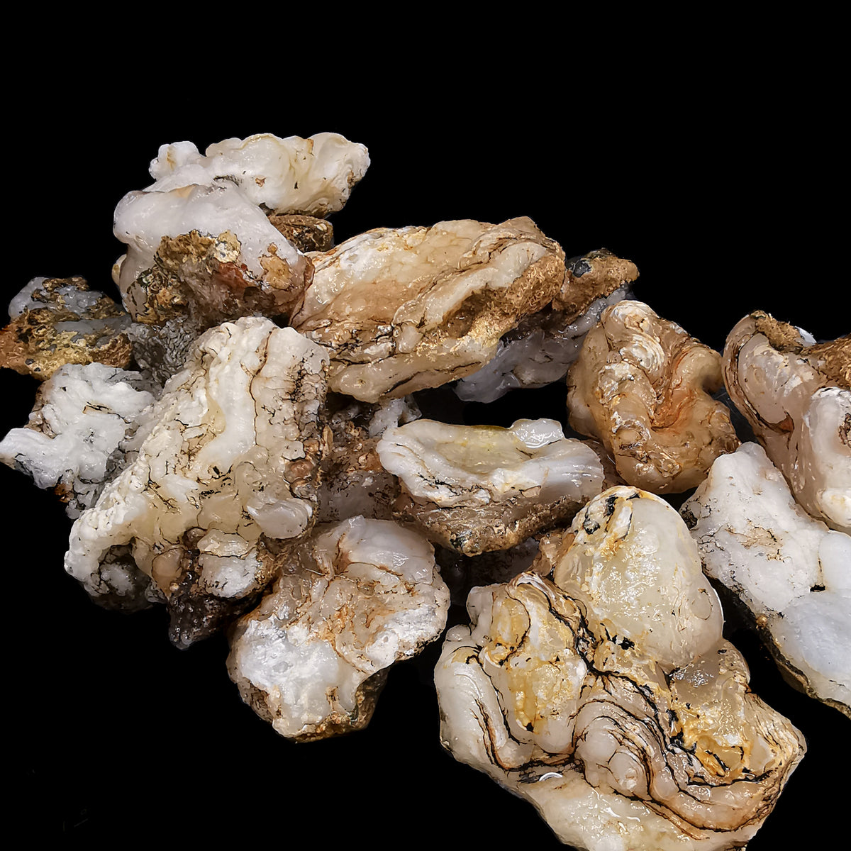 Chalcedony Rose specimen, a variety of chalcedony, dug by Rubble Rock and Gem.