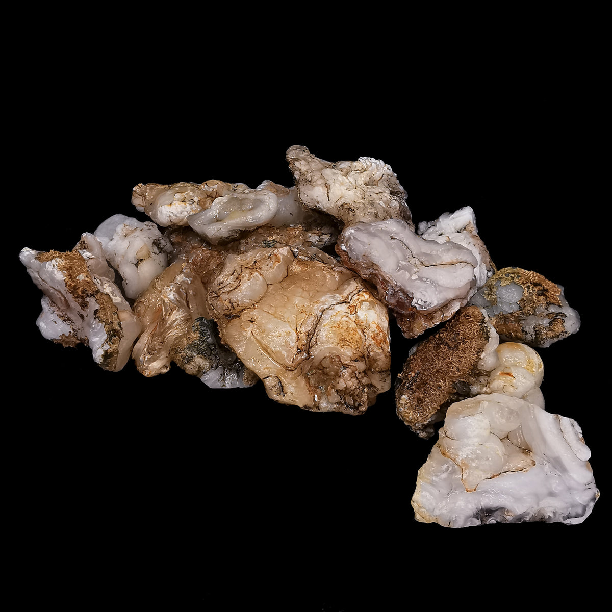 Chalcedony Rose specimen, a variety of chalcedony, dug by Rubble Rock and Gem.