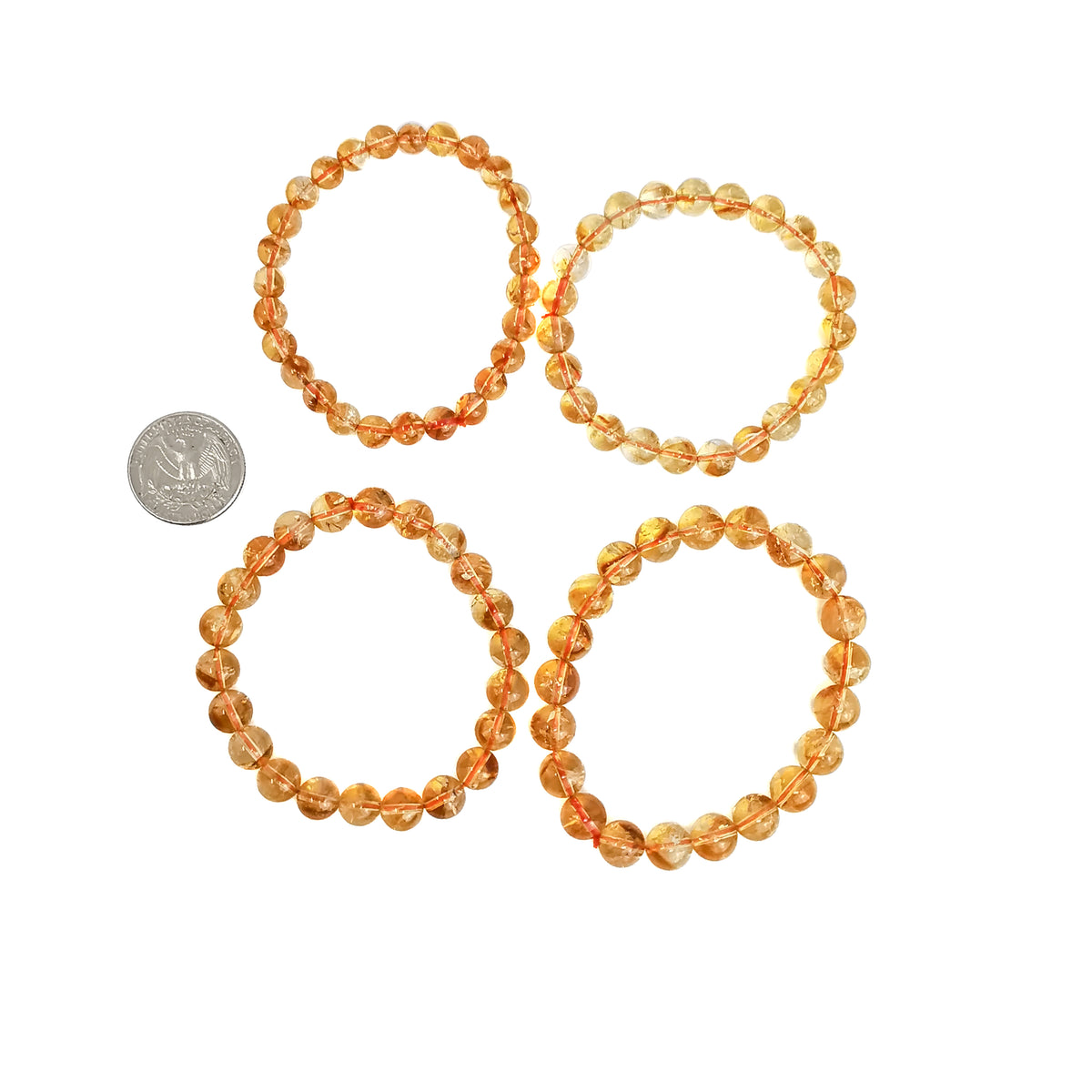 Citrine bead bracelet.