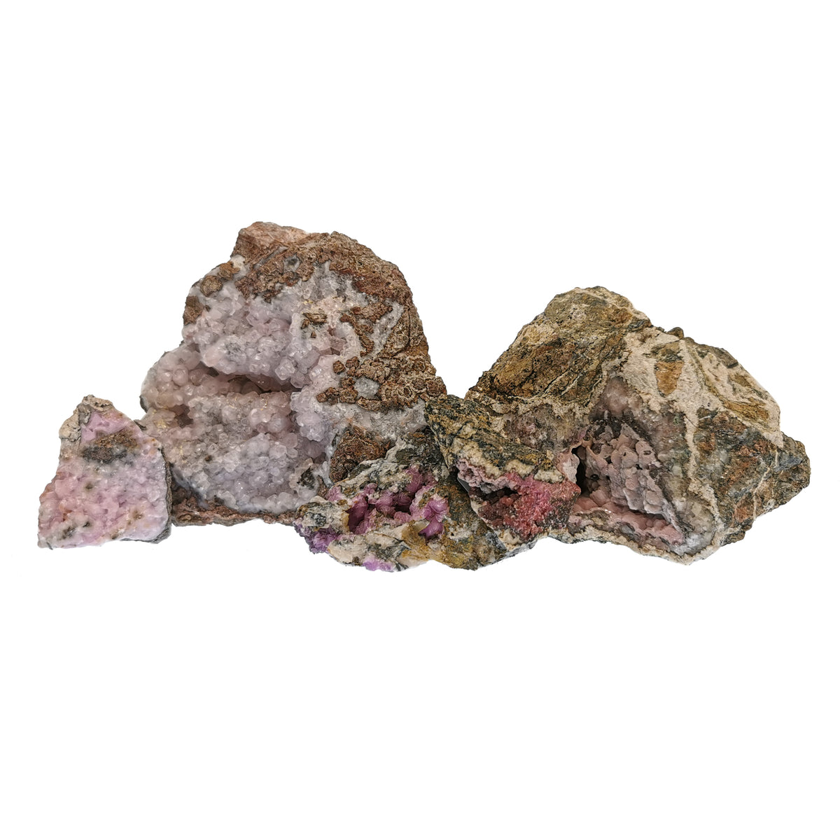Cobalt calcite from Morocco – two specimens