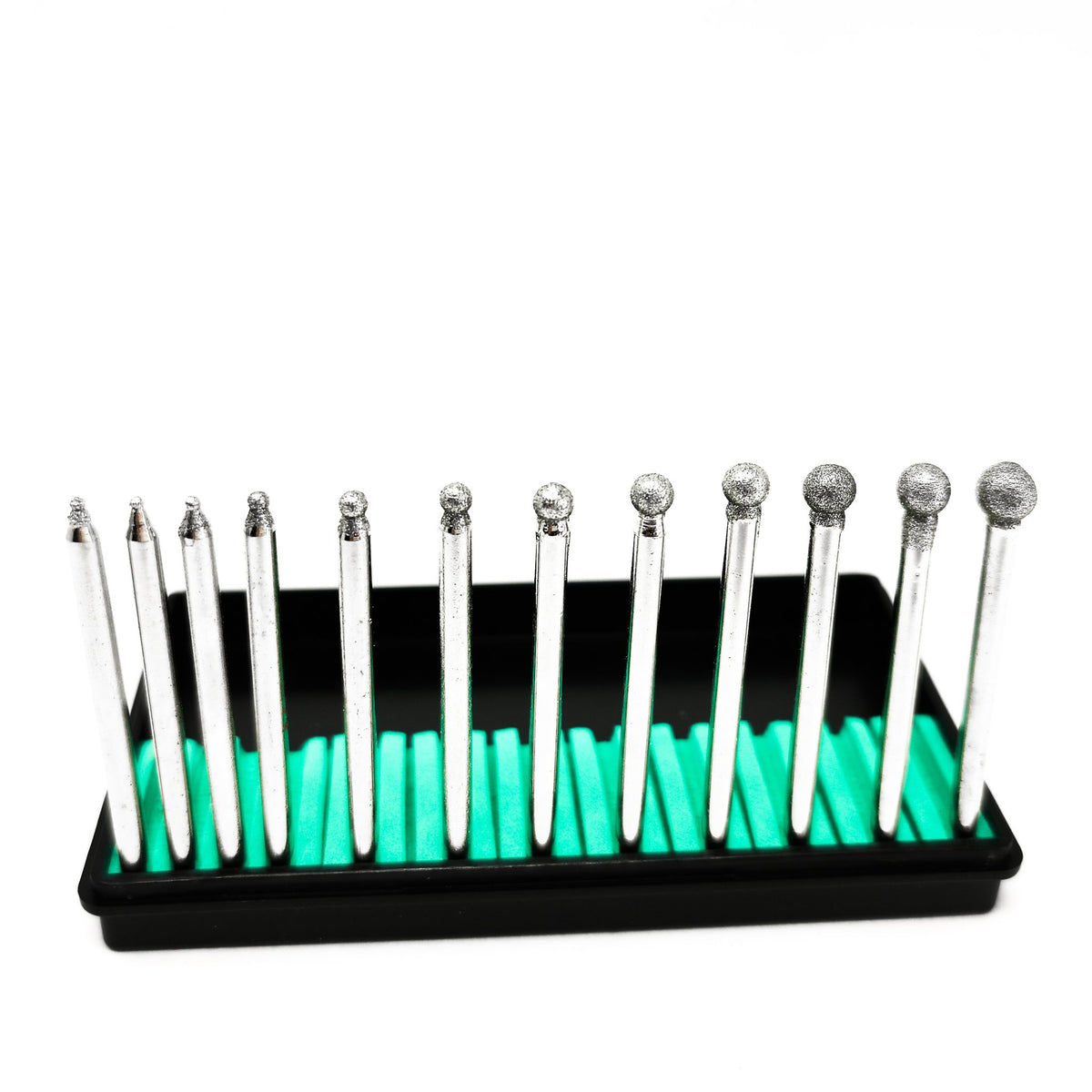 150g Diamond Plated Ball Burrs 12pc set.