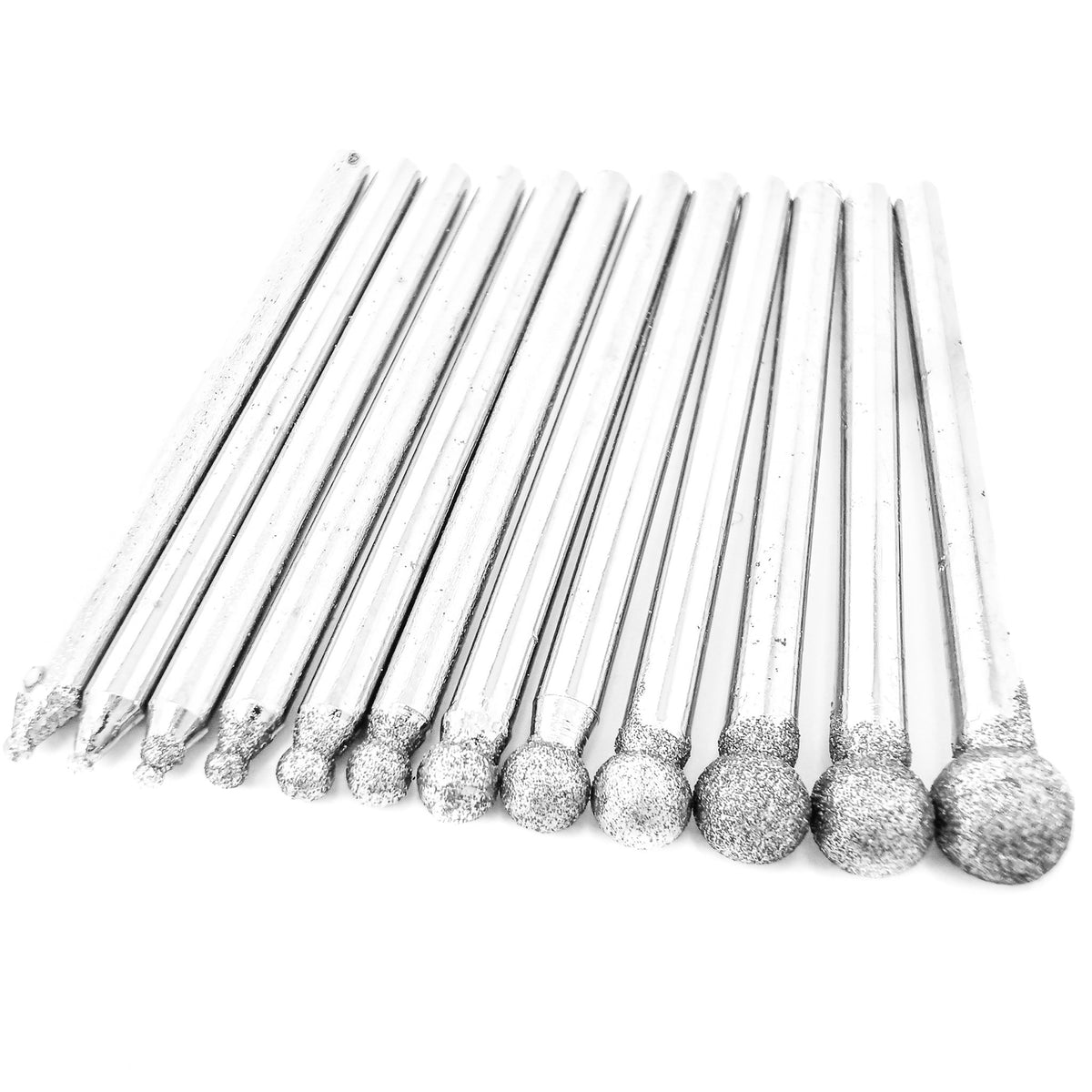 150g Diamond Plated Ball Burrs 12pc set.