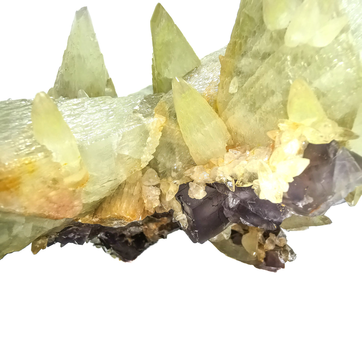 Dogtooth Calcite Green mineral specimen, calcium carbonate, from Balochistan, Pakistan.