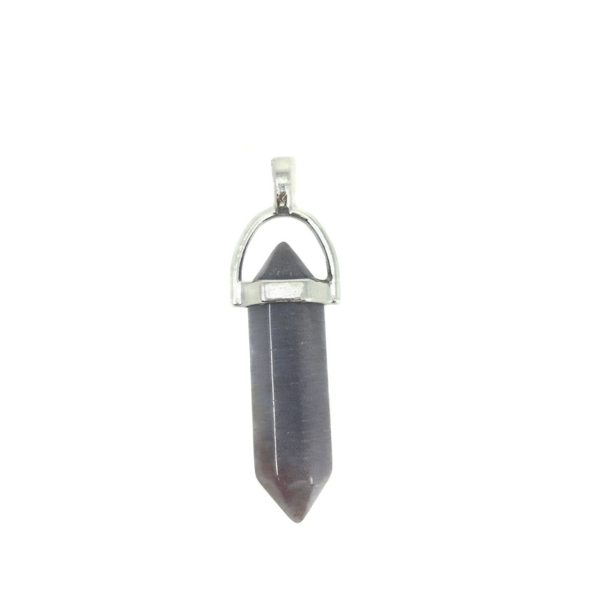 Double terminated crystal pendant: goldstone pendant