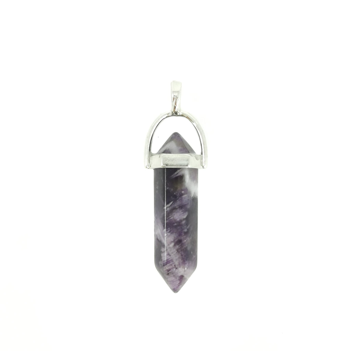 Double terminated crystal pendant: rose quartz pendant