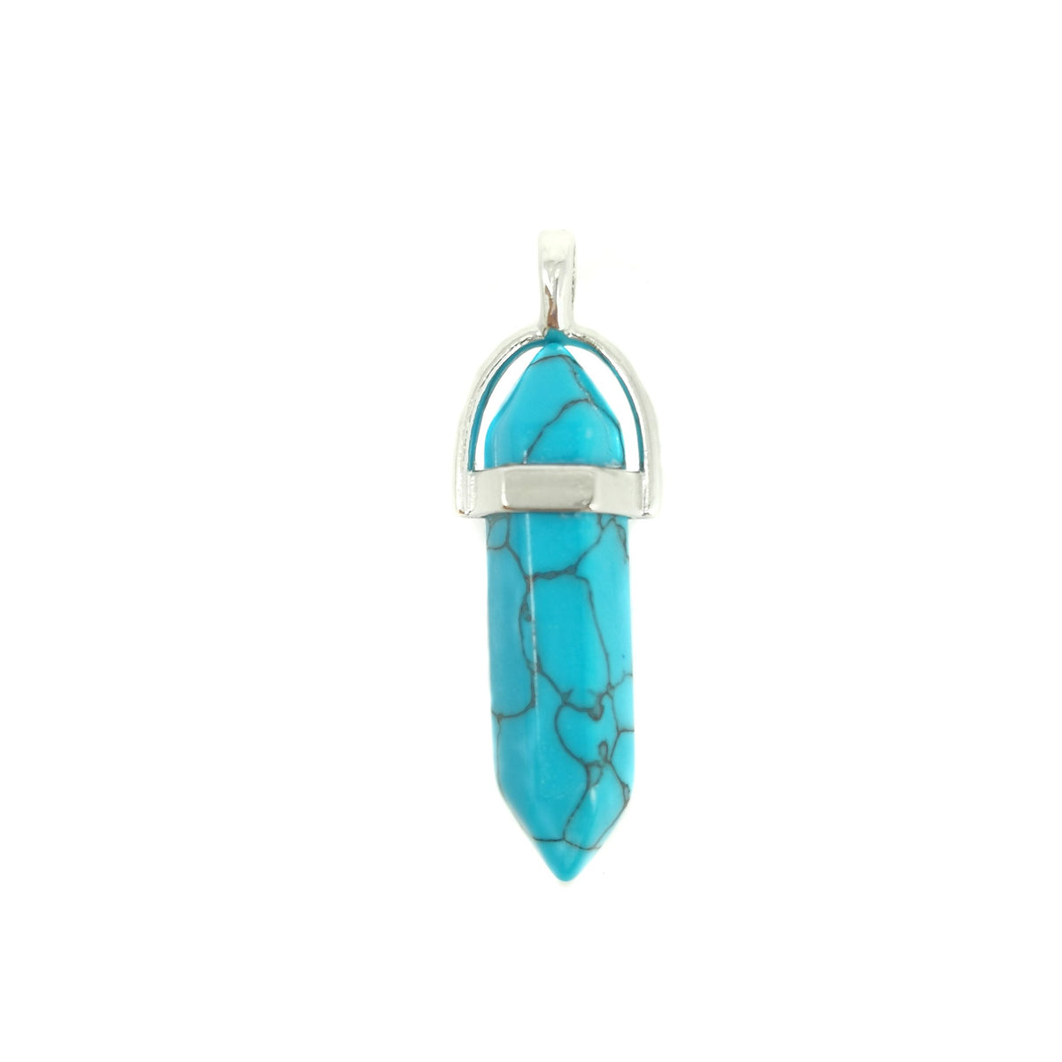 Double terminated crystal pendant: fancy jasper pendant