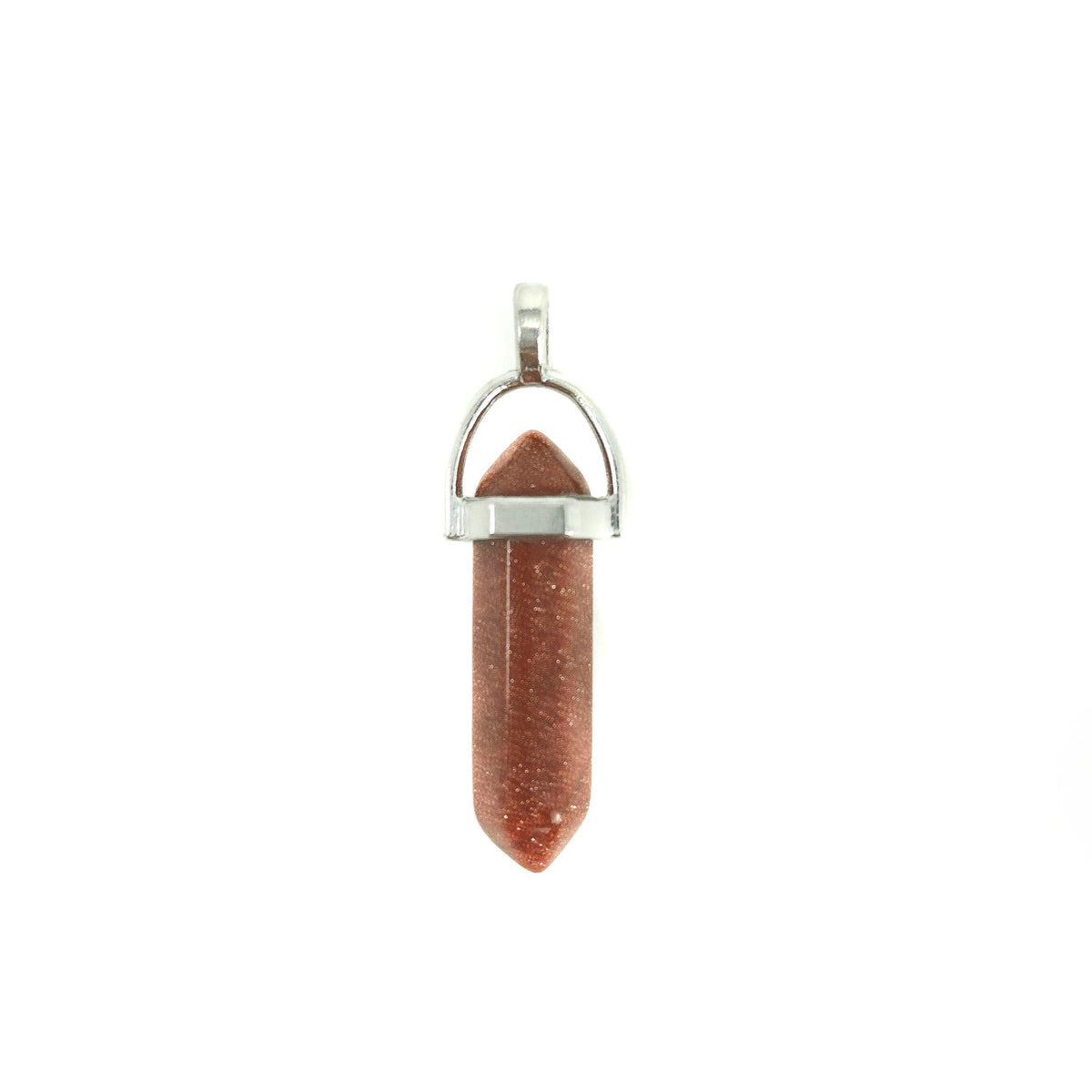 Double terminated crystal pendant: magnesite pendant