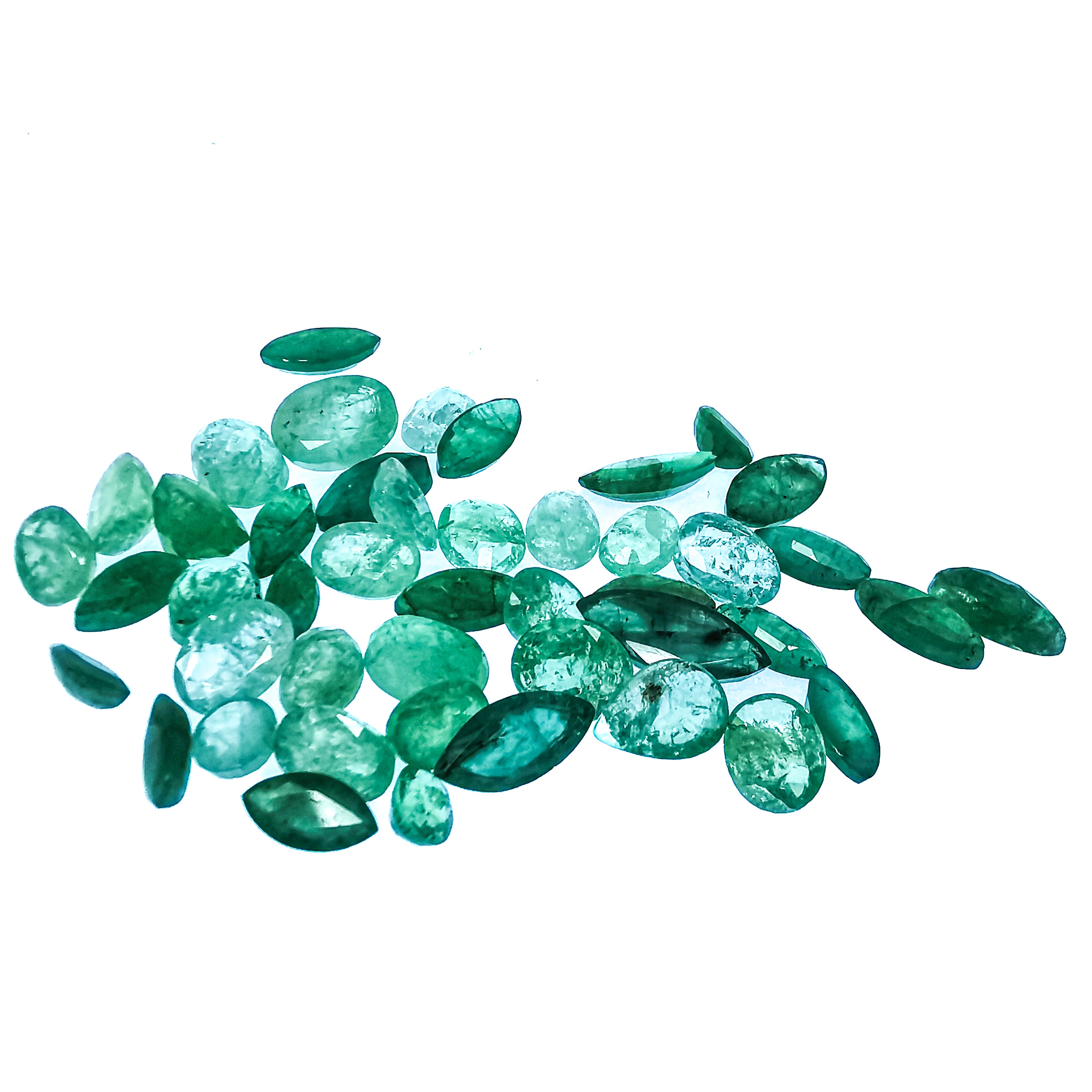 Lot De 189 émeraudes Facettées Poire - 14,5 Carats - 3x2 Mm - Sertissage - Neuf Avec étiquettes