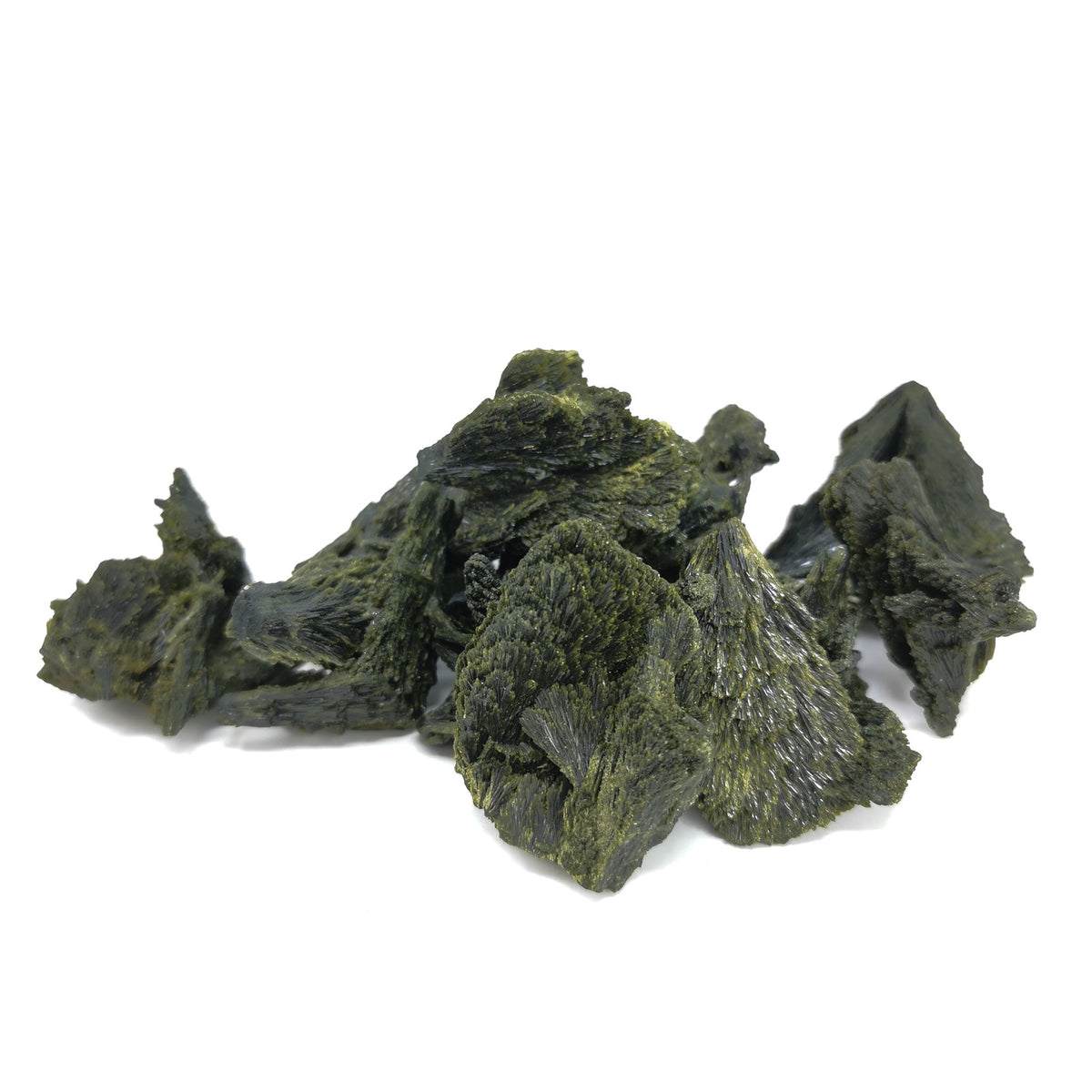 Epidote Fan specimen, an epidote group mineral, from Balochistan, Pakistan.