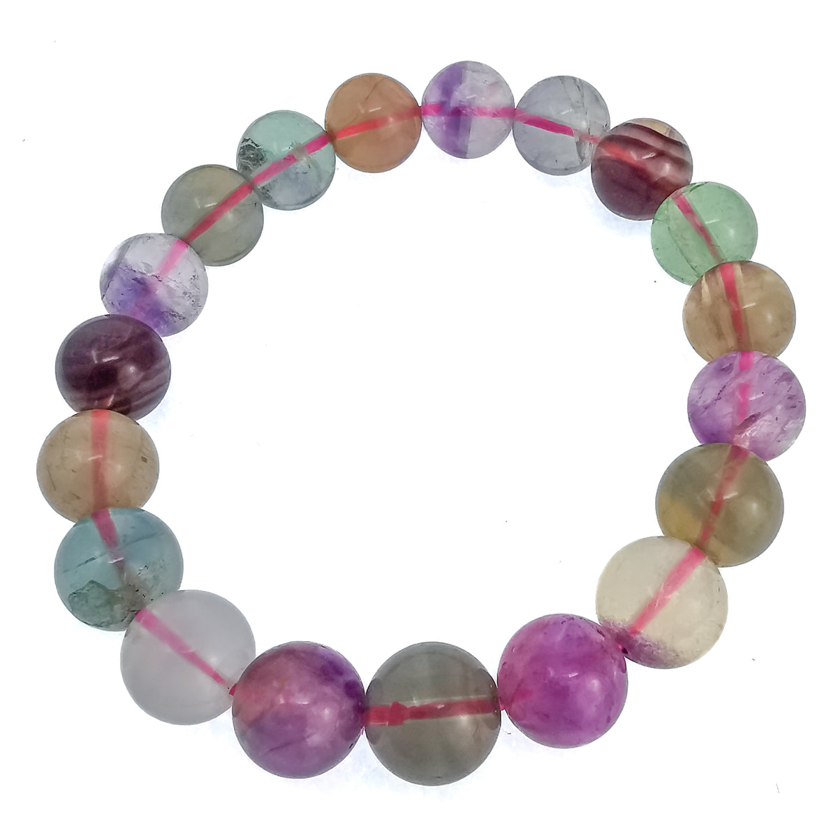 Fluorite bead bracelet – single bracelet