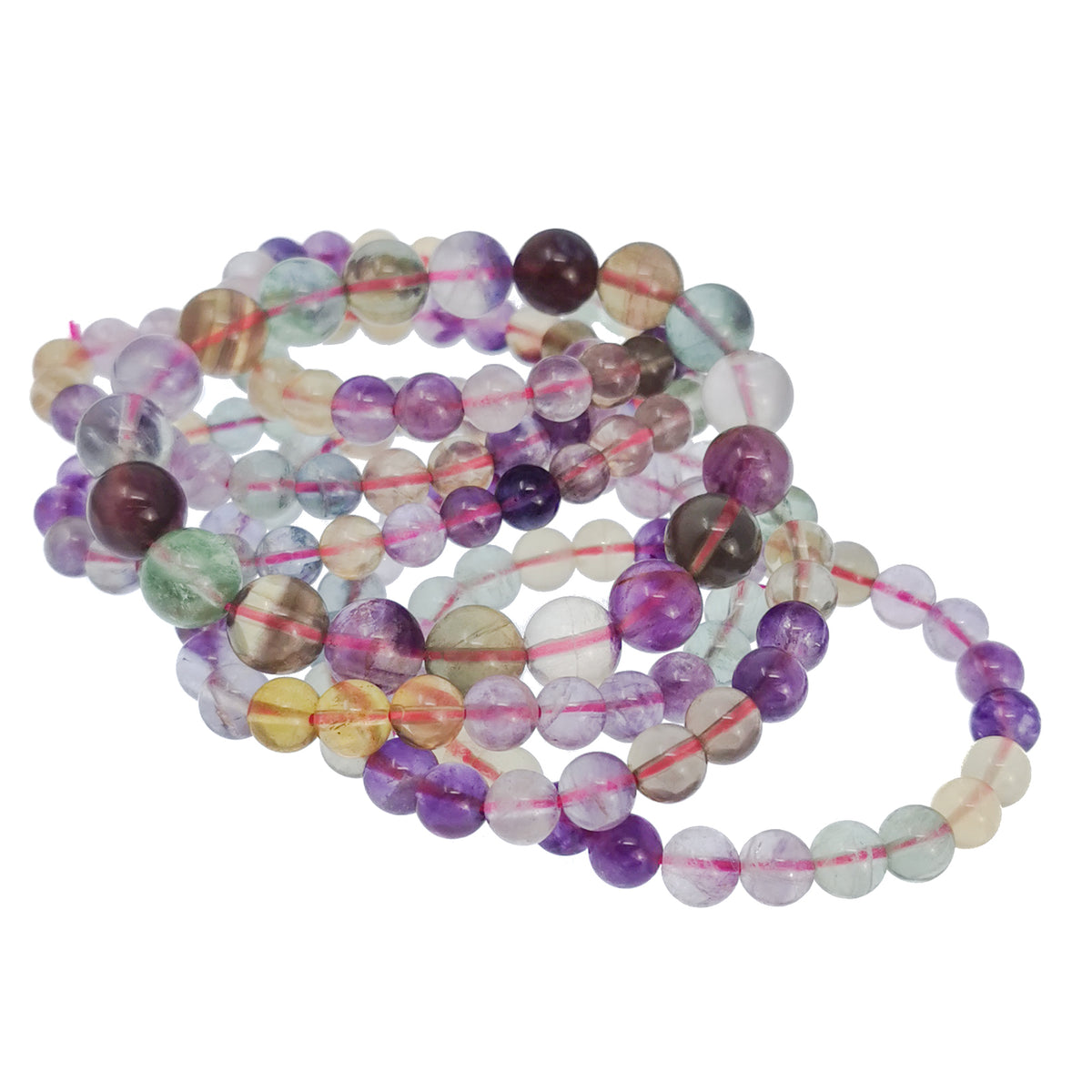 Fluorite bead bracelet – stack of bracelets