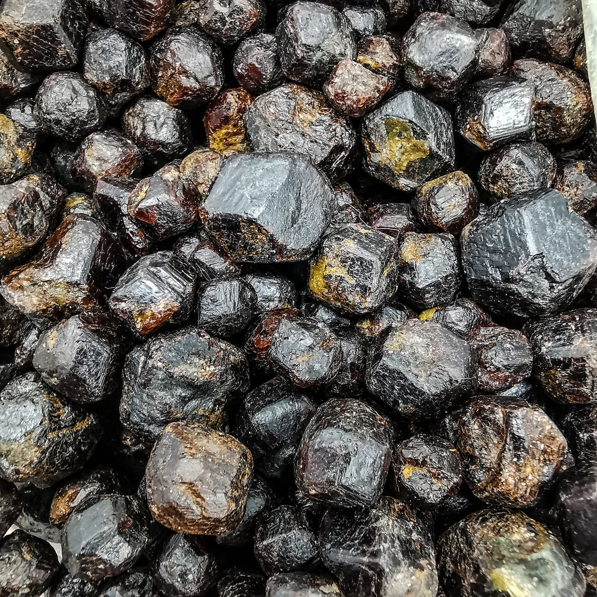 Garnet specimen, a garnet group mineral, from Afghanistan.