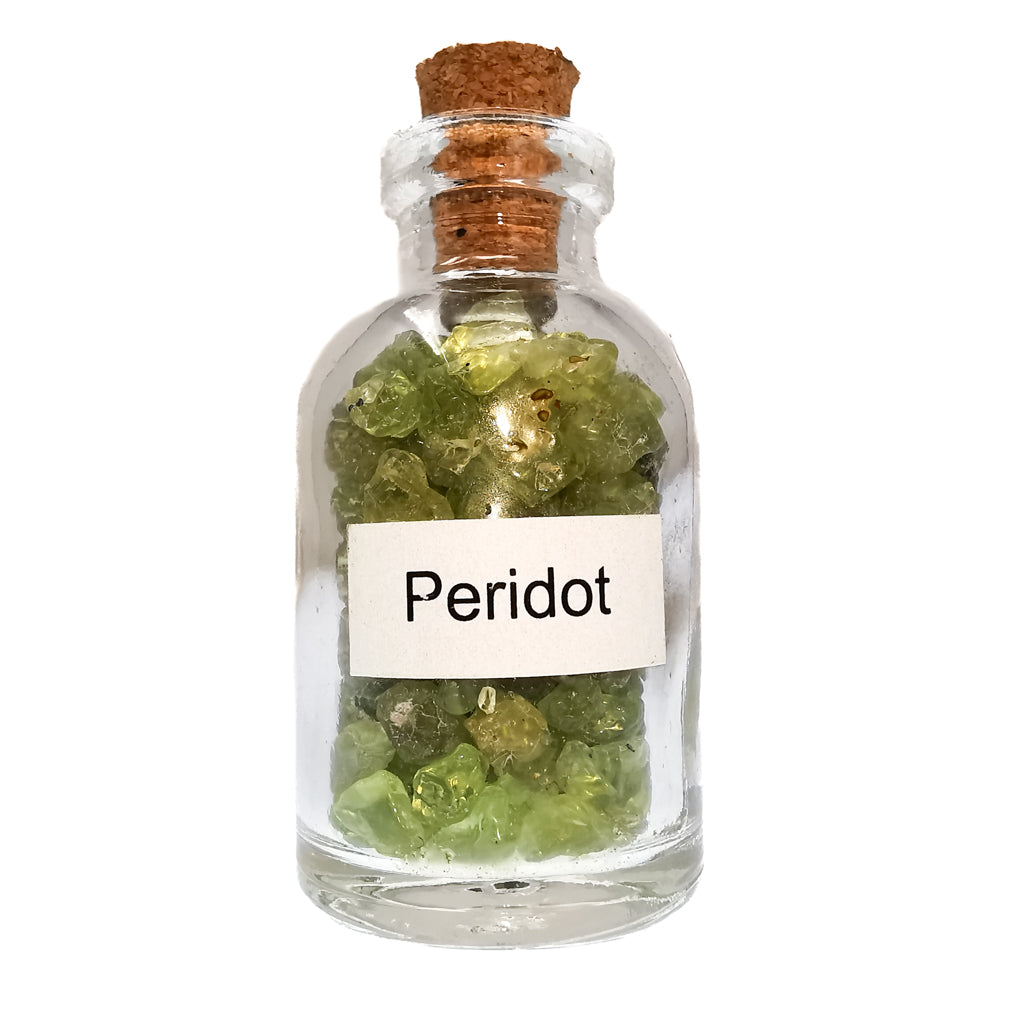 Mini gem bottle – peridot bottle
