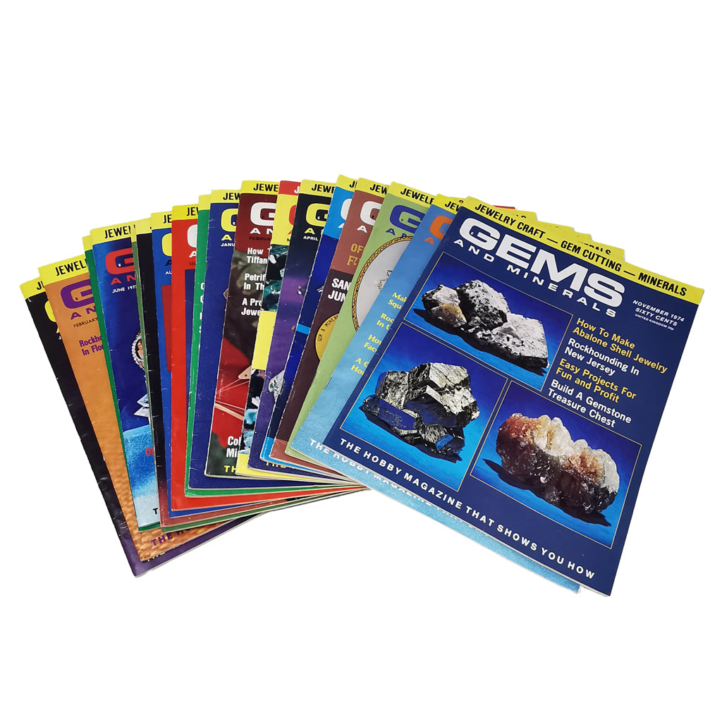 GEMS and Minerals Magazine, made of paper.