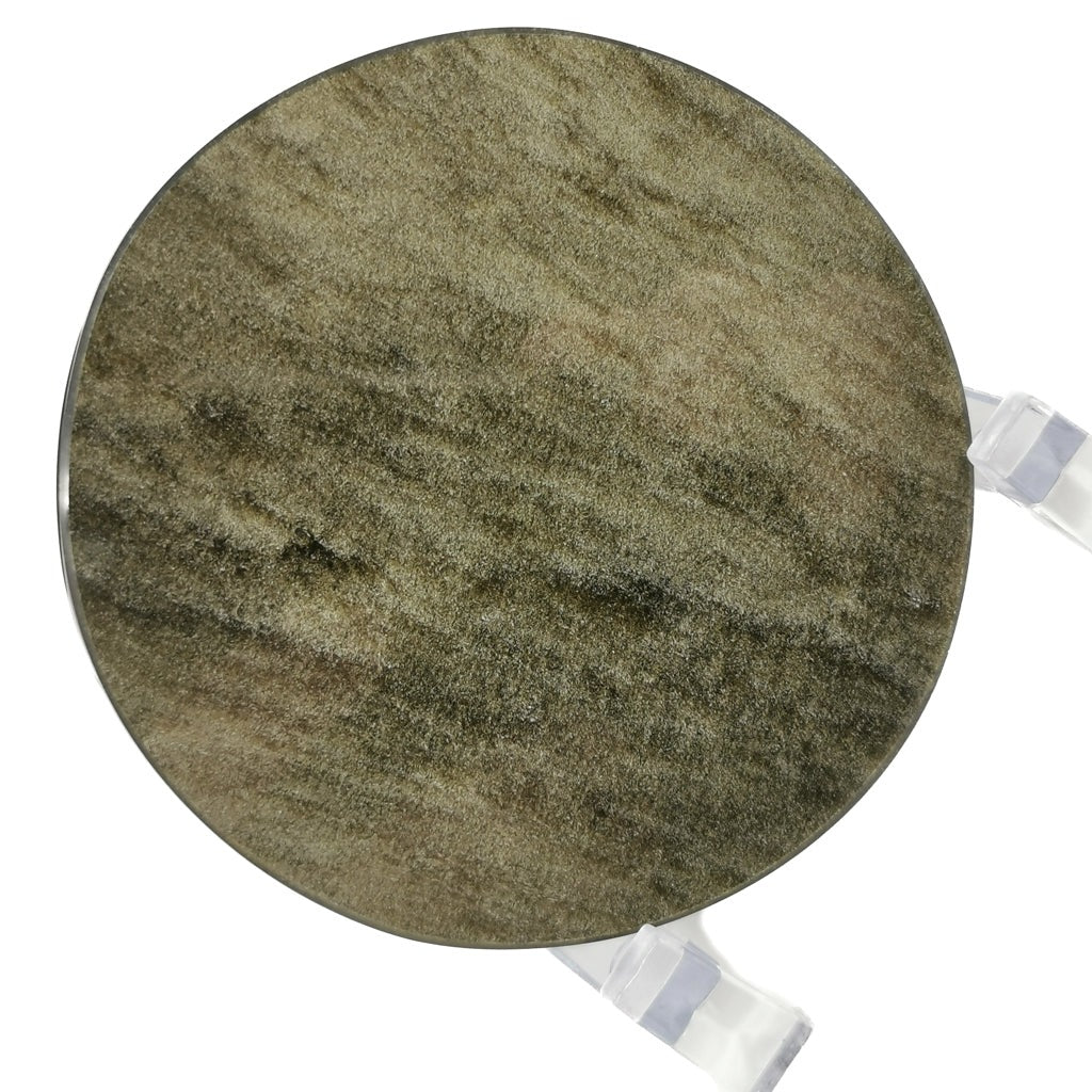 Gold Sheen Obsidian mirror, a volcanic glass, from Mexico.
