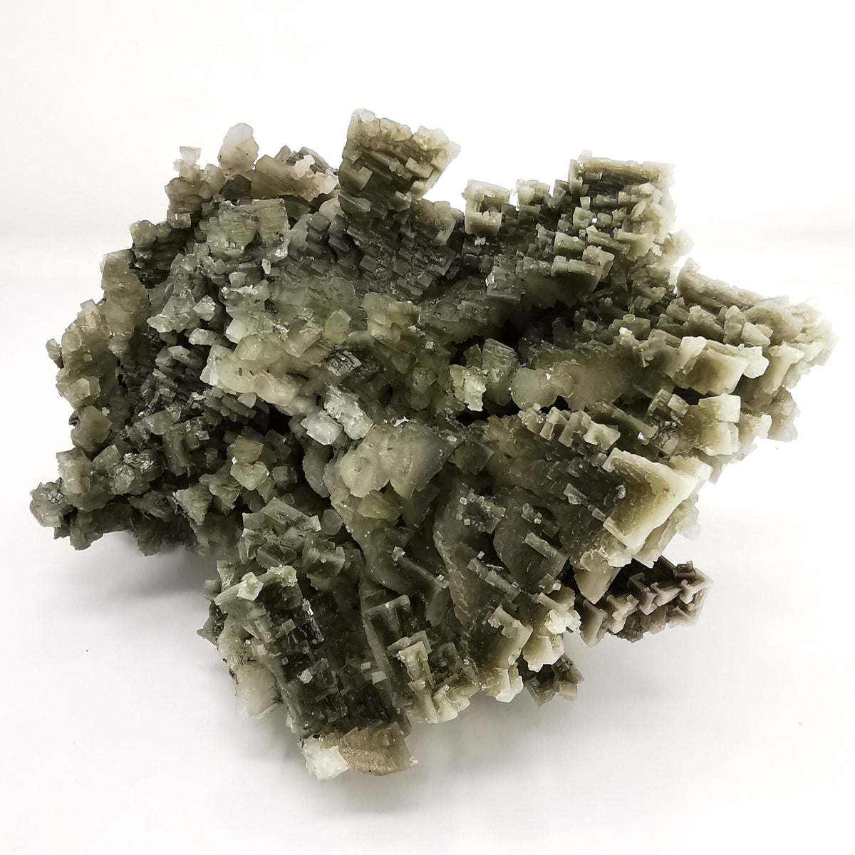 Green Halite mineral specimen, sodium chloride.
