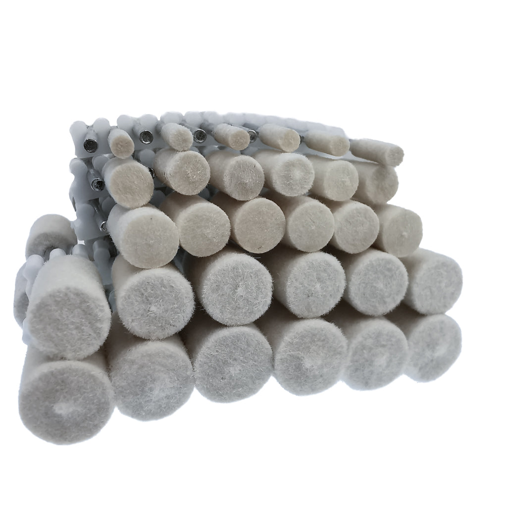 Hard Pressed Felt cylinders 12pcs.