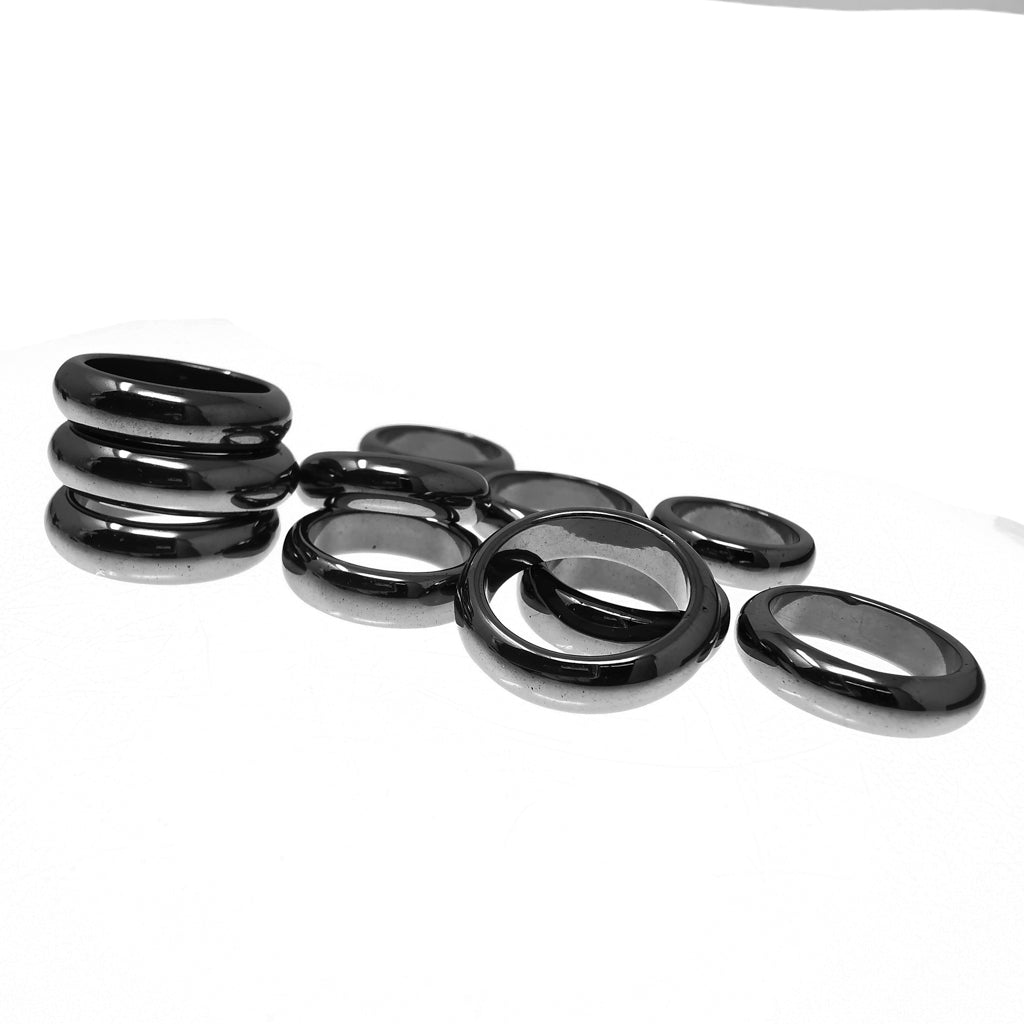 Hematite ring – row of rings