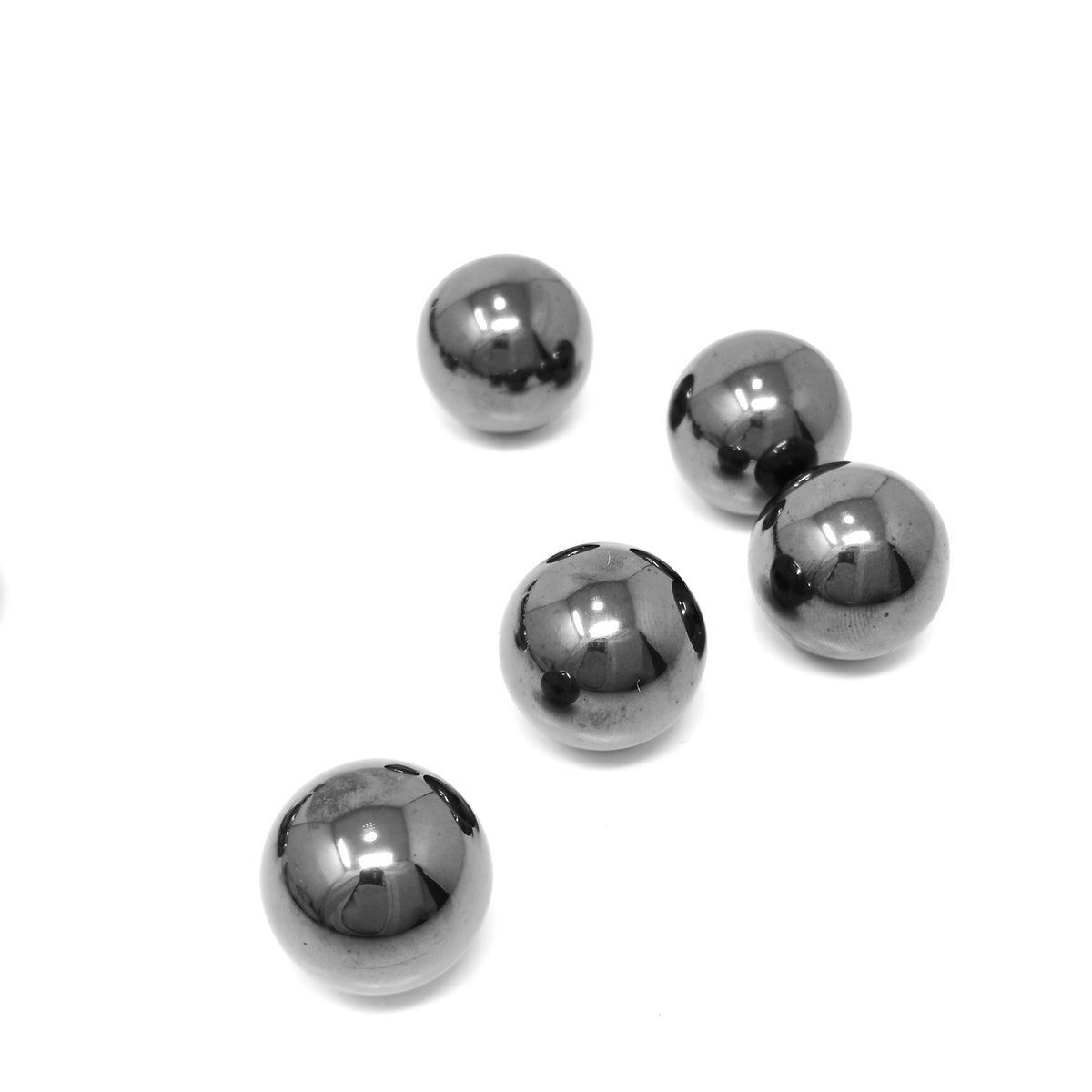 Man-made hematite mini sphere: five spheres