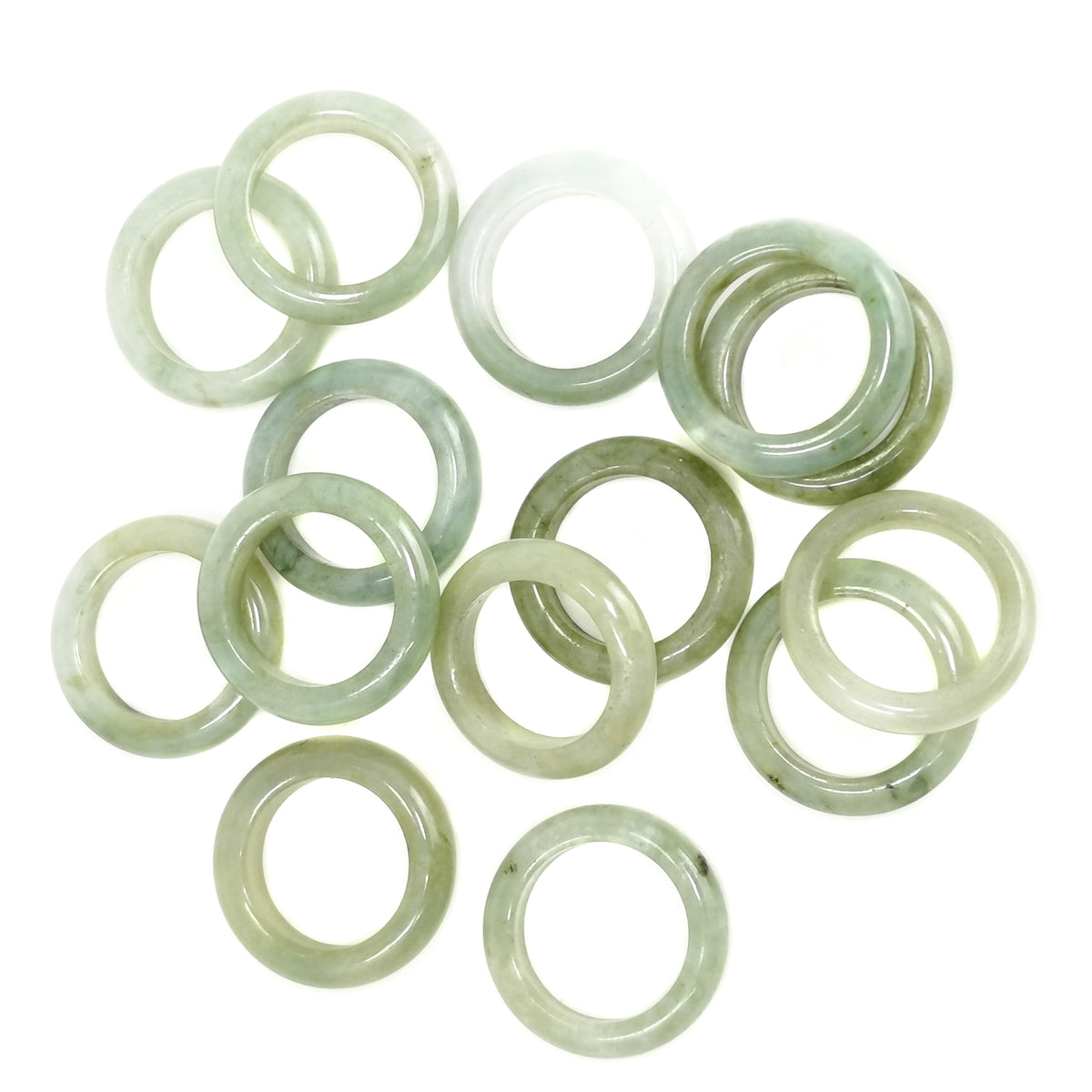 Burmese jadeite ring – scattered rings