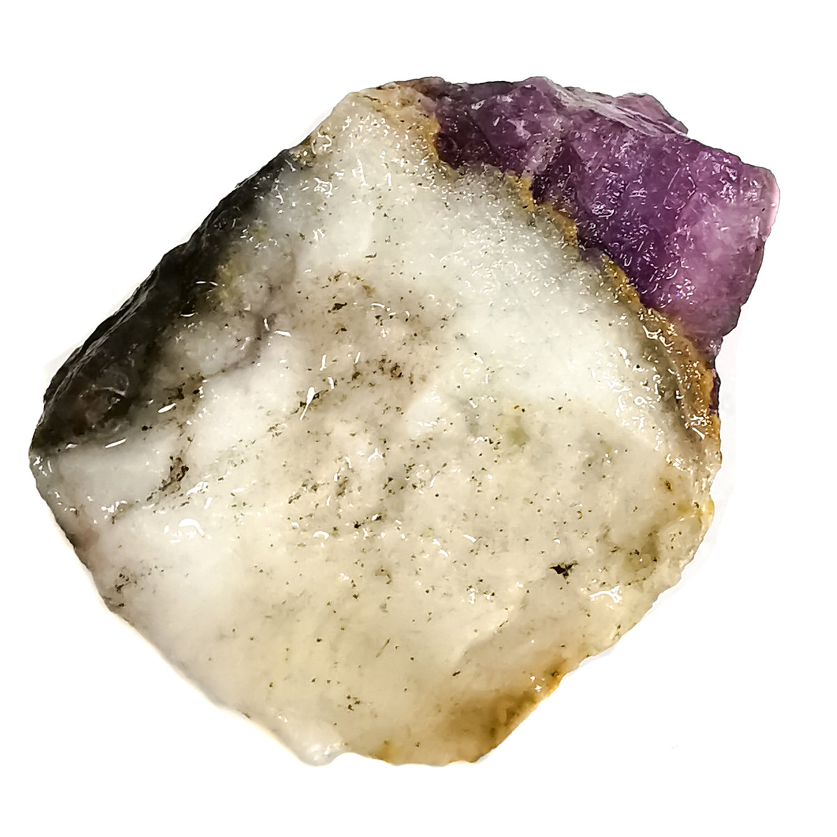 Kullagh agate rough from Merritt, BC – piece with fluorite